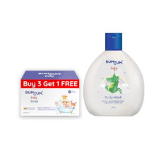 Deals, Discounts & Offers on Baby Care - Bumtum Paraben Free Baby Soap (4N x 50 Gram) & Baby Body Wash (200 ML) Combo