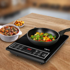 Deals and Offers on - Wipro Vesta CIC102 Induction Cooktop 1600 Wwith soft Push button| Crystal Glass Plate|7 Segment LED display for power and temperature settngs Deals, Discounts & Offers on - Wipro Vesta CIC102 Induction Cooktop 1600 Wwith soft Push button| Crystal Glass Plate|7 Segment LED display for power and temperature settngs