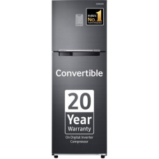 Deals, Discounts & Offers on Home Appliances - [For SBI Credit Card] SAMSUNG 256 L Frost Free Double Door 3 Star Convertible Refrigerator with Convertible, Digital Inverter with Display(Luxe Black, RT30C3733BX/HL)