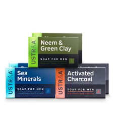 Deals and Offers on - Ustraa Deo Soap with Sea Minerals, Activated Charcoal and Neem & Green Clay, 100 g (Pack of 6) Deals, Discounts & Offers on - Ustraa Deo Soap with Sea Minerals, Activated Charcoal and Neem & Green Clay, 100 g (Pack of 6)