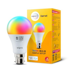 Deals, Discounts & Offers on  - Wipro Garnet Simple Setup 9W LED Smart Bulb | Simple Setup with Amazon Alexa | Dynamic Colours, White Tunable, Dimmable | No hub required | Compatible with Alexa only | Pack of 1