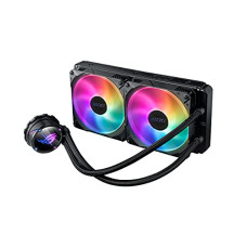 Deals, Discounts & Offers on  - ASUS ROG Strix LC II 280 ARGB All-in-one Liquid CPU Cooler(AIO) with Aura Sync, AMD AM4/TR4, and Intel LGA 1150/1151/1155/1156/1200/2066 Support, Dual ROG 140 mm addressable RGB Radiator Fans, Black