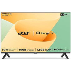 Deals, Discounts & Offers on Televisions - [SBI/HDFC CC EMI] Acer 109 cm (43 inches) Advanced I Series Full HD Smart LED Google TV AR43GR2841FDFL (Black)