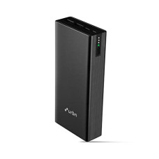 Deals, Discounts & Offers on Power Banks - URBN 20000 mAh 20W Metal Power Bank | Type C PD (Input& Output) Dual USB Output (Black)
