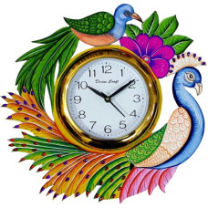 Deals and Offers on - DivineCrafts Analog 33 cm X 33 cm Wall Clock(Multicolor, With Glass, Standard) Deals, Discounts & Offers on - DivineCrafts Analog 33 cm X 33 cm Wall Clock(Multicolor, With Glass, Standard)