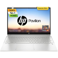 Deals, Discounts & Offers on Laptops - [Use SBI CC] HP Pavilion AMD Ryzen 5 Hexa Core 5625U - (8 GB/512 GB SSD/Windows 11 Home) 15-eh2050au Thin and Light Laptop(15.6 inch, Natural Silver, 1.75 Kg, With MS Office)