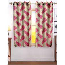 Deals and Offers on - Cortina 150 cm (5 ft) Polyester Room Darkening Window Curtain (Pack Of 2)(Floral, Pink) Deals, Discounts & Offers on - Cortina 150 cm (5 ft) Polyester Room Darkening Window Curtain (Pack Of 2)(Floral, Pink)
