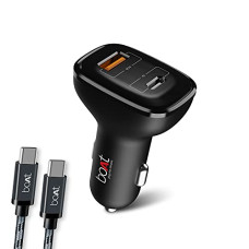 Deals and Offers on Mobile Accessories - boAt Dual Port Qc-Pd 24W Fast Car Charger with 24W Fast Pd Charging & 18W Qc Charging Compatible with All Smartphones, Tablets & Laptops (Free Type C to Type C Cable), Black Deals, Discounts & Offers on Mobile Accessories - boAt Dual Port Qc-Pd 24W Fast Car Charger with 24W Fast Pd Charging & 18W Qc Charging Compatible with All Smartphones, Tablets & Laptops (Free Type C to Type C Cable), Black