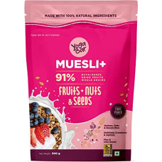 Deals and Offers on - Yogabar Muesli Fruit and Nuts - Wholegrain Breakfast Cereals with Oats and Dry Fruits, High in Omega 3, Gluten Free Vegan Granola with Chia and Flax Seeds (500g - Pack of 1) Deals, Discounts & Offers on - Yogabar Muesli Fruit and Nuts - Wholegrain Breakfast Cereals with Oats and Dry Fruits, High in Omega 3, Gluten Free Vegan Granola with Chia and Flax Seeds (500g - Pack of 1)