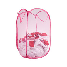 Deals, Discounts & Offers on  - Kuber Industries Laundry Basket | Net Foldable Laundry | Nylon Storage Basket with Handle | Clothes Basket