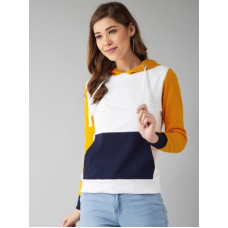 Deals, Discounts & Offers on  - THE DRY STATEWomen Full Sleeve Color Block Hooded Sweatshirt