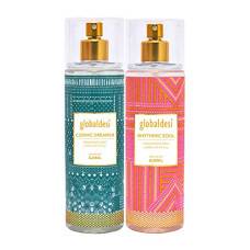 Deals, Discounts & Offers on Beauty Care - Global Desi Cosmic Dreamer & Rhythmic Soul Pack of 2 Body Mist 200ML each Long Lasting Scent Spray Gift For Women Perfume Crafted by Ajmal