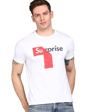 Deals, Discounts & Offers on Men - Urbano Fashion Men's Graphic Printed Round Neck Half Sleeve Slim Fit Cotton T-Shirt