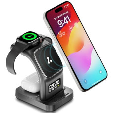 Deals and Offers on Mobile Accessories - Ambrane 22.5W Magnetic MagSafe 3in1 Wireless Charger Deals, Discounts & Offers on Mobile Accessories - Ambrane 22.5W Magnetic MagSafe 3in1 Wireless Charger