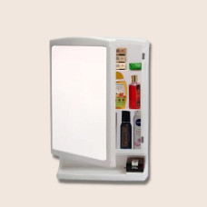 Deals, Discounts & Offers on Furniture - ZAP Plastic Bathroom Mirror Cabinet Shelves Premium Rich Look with Mirror - White Bathroom Accessories