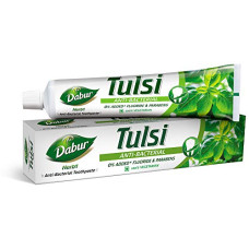 Deals and Offers on - DABUR Herb'L Tulsi Anti Bacterial Toothpaste-200G|No Added Fluoride&Parabens|Tulsi Fights Bacteria|Helps In Relieving Dental Pain|For Strong&Healthy Teeth|Enriched With Powerful Natural Ingredients Deals, Discounts & Offers on - DABUR Herb'L Tulsi Anti Bacterial Toothpaste-200G|No Added Fluoride&Parabens|Tulsi Fights Bacteria|Helps In Relieving Dental Pain|For Strong&Healthy Teeth|Enriched With Powerful Natural Ingredients