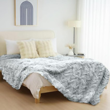 Deals, Discounts & Offers on  - Cortina Faux Rabbit Fur Throw Blanket - Thick and Warm Throw Blanket for Couch, Soft Cozy Fluffy Decorative Blankets for Bed, Couch, Sofa, Heavy Furry Luxury Blanket