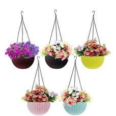 Deals and Offers on - Go Hooked Plastic Hanging Pot, Multicolour, Pot Diameter -7.1 Inch, Pot Height -4.8 Inch, Pot Thickness -3 mm, Chain Length -13 inch Approx., 5 Pieces Deals, Discounts & Offers on - Go Hooked Plastic Hanging Pot, Multicolour, Pot Diameter -7.1 Inch, Pot Height -4.8 Inch, Pot Thickness -3 mm, Chain Length -13 inch Approx., 5 Pieces