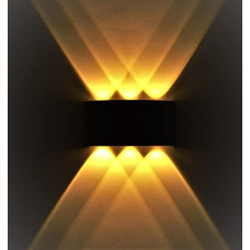 Deals, Discounts & Offers on  - PIXORA LED Wall LAMP UP Down Light Outdoor and Indoor Warm White IP 65 Waterproof 2022 Model(6 Ray)(Metal,Plastic,sylicon)