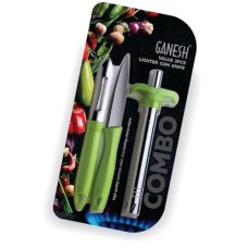 Deals, Discounts & Offers on  - GaneshStainless Steel Gas Lighter with Knife & Peeler, 3-Piece, Colour May Vary Colour