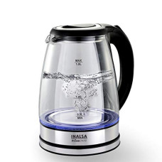 Deals and Offers on - Inalsa Electric Kettle Prism Inox - 1350 W with LED Illumination & Boro-Silicate Body, 1.8 L Capacity along with Cordless Base, 2 Year Warranty (Black) Deals, Discounts & Offers on - Inalsa Electric Kettle Prism Inox - 1350 W with LED Illumination & Boro-Silicate Body, 1.8 L Capacity along with Cordless Base, 2 Year Warranty (Black)