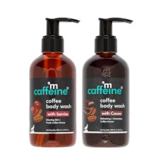 Deals and Offers on - mCaffeine Coffee Body Wash Combo Value Pack with Berries & Cocoa Shower Gels | Refreshing Aroma with Detan & Deep Cleansing Benefits | For Men & Women and All Skin Types | 400ml Deals, Discounts & Offers on - mCaffeine Coffee Body Wash Combo Value Pack with Berries & Cocoa Shower Gels | Refreshing Aroma with Detan & Deep Cleansing Benefits | For Men & Women and All Skin Types | 400ml