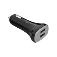 Deals and Offers on Mobile Accessories - Amazon Basics 30W Dual Port Car Charger|USB 3.1 (White) 12W + USB 3.0 (Green) 18W|Black (Without Cable),Smart Phone Deals, Discounts & Offers on Mobile Accessories - Amazon Basics 30W Dual Port Car Charger|USB 3.1 (White) 12W + USB 3.0 (Green) 18W|Black (Without Cable),Smart Phone