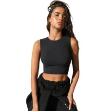 Deals, Discounts & Offers on Women - HITHROW Women's Solid Ribbed Crop Tank Top Ribbed Tops