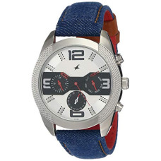 Deals, Discounts & Offers on Men - Fastrack Denim Analog White Dial Men's Watch-NN3187SL01/NN3187SL01