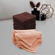 Deals, Discounts & Offers on  - Sassoon Anatolia 12 Piece Cotton Face Towel/Hanky in 500 GSM (30cm X 30cm)- Cocoa&Clay