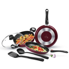 Deals, Discounts & Offers on Cookware - Milton Pro Cook Kitchen Pride Set of 5, Peach | Non Induction | Dishwasher | Hot Plate | Flame Safe