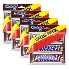 Deals, Discounts & Offers on  - Snickers Peanut Filled Chocolate Value Pack | 3 Peanut Chocolate Bars | Loaded with Roasted Peanuts, Nougat & Caramel Delight | Imported Chocolate | 135 g | Pack of 4
