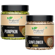 Deals, Discounts & Offers on Food and Health - Prakriti Naturals Raw Pumpkin Seeds -250g and Sunflower Seeds - 250g