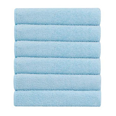 Deals, Discounts & Offers on Home Improvement - Bathla Spic & Span Multi Purpose Micro Fiber Cleaning Cloth - 340 GSM: 30cmx30cm (Pack of 6 - Light Blue)
