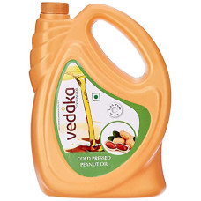 Deals, Discounts & Offers on Lubricants & Oils - Amazon Brand - Vedaka Cold Pressed Groundnut (Peanut) Oil, 5L- (Ghani)
