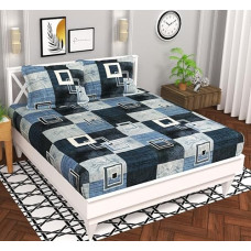 Deals, Discounts & Offers on  - BSB HOME Microfiber 144 TC Aspire 2.O Collections Soft Breathable Wrinklefree Cheks Printed Double Bedsheets with 2 Regular Size Pillow Covers, Color Black Grey and White