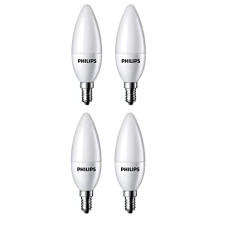 Deals, Discounts & Offers on  - Philips 4-Watt 400-lumen Frosted Candle E14 Base (Cool White, Pack of 4) - Decorative, Ambience