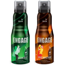 Deals, Discounts & Offers on  - Engage Deo Combo 1 Ocean Zest 150ml and 1 Spice Mystique 150ml Deodorant Spray - For Men(300 ml, Pack of 2)