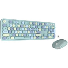 Deals, Discounts & Offers on Laptop Accessories - ZEBRONICS Zeb-Companion 300 Wireless Keyboard with Retro Keys and Mouse set (BLUE) Wireless Desktop Keyboard(Blue)