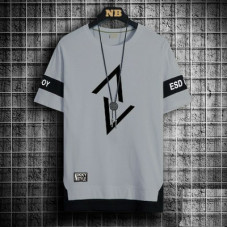 Deals and Offers on - NB NICKY BOYMen Printed Round Neck Cotton Blend Grey T-Shirt Deals, Discounts & Offers on - NB NICKY BOYMen Printed Round Neck Cotton Blend Grey T-Shirt