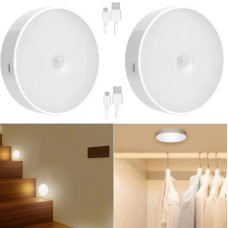 Deals, Discounts & Offers on  - NIYAMAX USB-Rechargeable Motion Sensor Night Light (Pack 2) with Self-Adhesive Design for Home Use - Ideal