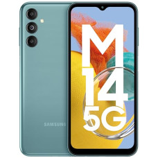 Deals and Offers on Electronics - Samsung Galaxy M14 5G (Smoky Teal,6GB,128GB)|50MP Triple Cam|Segment's Only 6000 mAh 5G SP|5nm Processor|2 Gen. OS Upgrade & 4 Year Security Update|12GB RAM with RAM Plus|Android 13|Without Charger Deals, Discounts & Offers on Electronics - Samsung Galaxy M14 5G (Smoky Teal,6GB,128GB)|50MP Triple Cam|Segment's Only 6000 mAh 5G SP|5nm Processor|2 Gen. OS Upgrade & 4 Year Security Update|12GB RAM with RAM Plus|Android 13|Without Charger