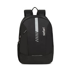 Deals, Discounts & Offers on Backpacks - Safari Flash Medium 26L Water Resistant Polyester Casual Standard Backpack - Black