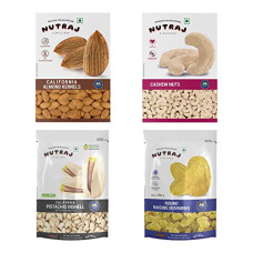 Deals and Offers on - Nutraj Daily Needs Fresh and Healthy Mixed Raw Dry Fruits Combo Pack 1 Kg (Almonds/Badam 250g, Cashews/Kaju 250gm, Pistachios/Pista 250g, Raisins/Kishmish 250g) Deals, Discounts & Offers on - Nutraj Daily Needs Fresh and Healthy Mixed Raw Dry Fruits Combo Pack 1 Kg (Almonds/Badam 250g, Cashews/Kaju 250gm, Pistachios/Pista 250g, Raisins/Kishmish 250g)