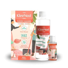 Deals, Discounts & Offers on  - Kleenest 1.5 Litre Starter Kit  Floral Wave Floor Cleaner|Made by 90ml Concentrate|10x Clean, 99.9% Germ Removal| Plant Based, Non-Toxic, Kids & Pet Friendly|Fragrant Cleaner