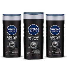 Deals and Offers on - Nivea Active Clean Body Wash with Active Charcoal, Shower Gel For Body, Face & Hair, 250ml (Pack of 3) Deals, Discounts & Offers on - Nivea Active Clean Body Wash with Active Charcoal, Shower Gel For Body, Face & Hair, 250ml (Pack of 3)