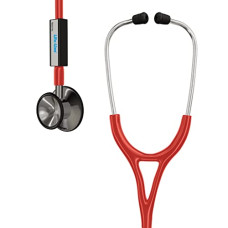 Deals, Discounts & Offers on  - LIFE LINE Excel 2 Stethoscope (Red) | Stainless Steel Chest Piece | Stronger Headset | 2-way Tube | Suitable