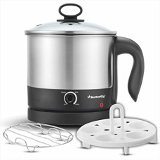 Deals and Offers on - Butterfly Stainless Steel Matchless Multi Kettle 1.2 Liter - With Egg Rack + Ss Rack, 600 Watts Deals, Discounts & Offers on - Butterfly Stainless Steel Matchless Multi Kettle 1.2 Liter - With Egg Rack + Ss Rack, 600 Watts