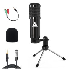 Deals and Offers on - Audio Array AM-C39 XLR to 3.5mm Condenser Microphone Kit | Tripod, 2M Cable & Foam Filter | Compatible with Audio Interface, Mixer | Recording, Podcast, Streaming, Home Studio (Black) Deals, Discounts & Offers on - Audio Array AM-C39 XLR to 3.5mm Condenser Microphone Kit | Tripod, 2M Cable & Foam Filter | Compatible with Audio Interface, Mixer | Recording, Podcast, Streaming, Home Studio (Black)