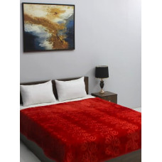 Deals, Discounts & Offers on  - Rubix Home Red Color 270 GSM Mink Blanket Double Bed. Soft Cozy Embossed Mink Blanket Great Size 220 X 210 Cm and 1400 Grams .Ideal